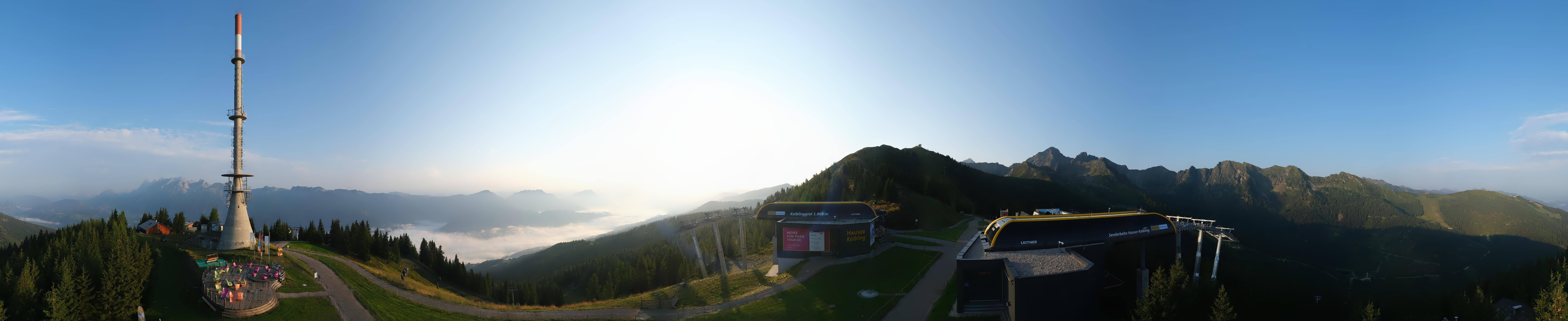 Archiv Foto Webcam Hauser Kaibling: Panorama Sendemast