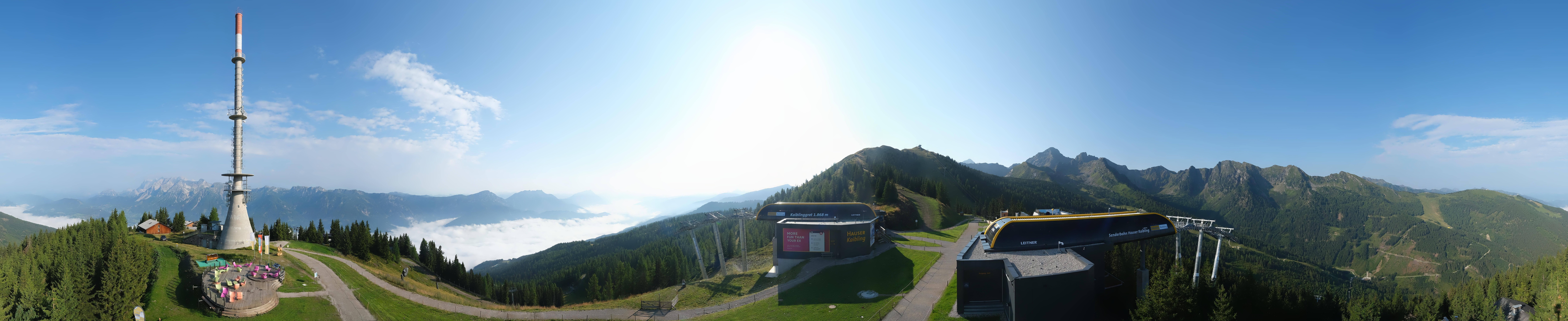 Archiv Foto Webcam Hauser Kaibling: Panorama Sendemast