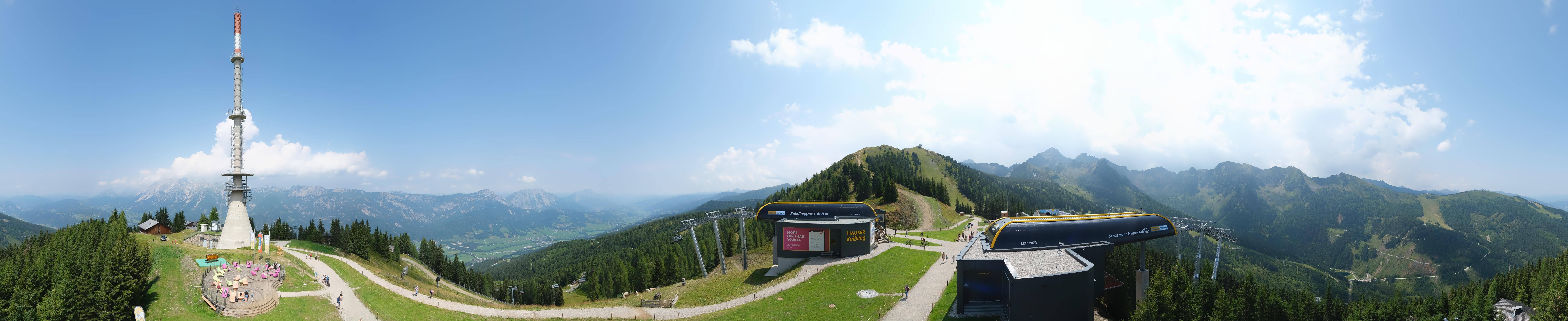 Archiv Foto Webcam Hauser Kaibling: Panorama Sendemast
