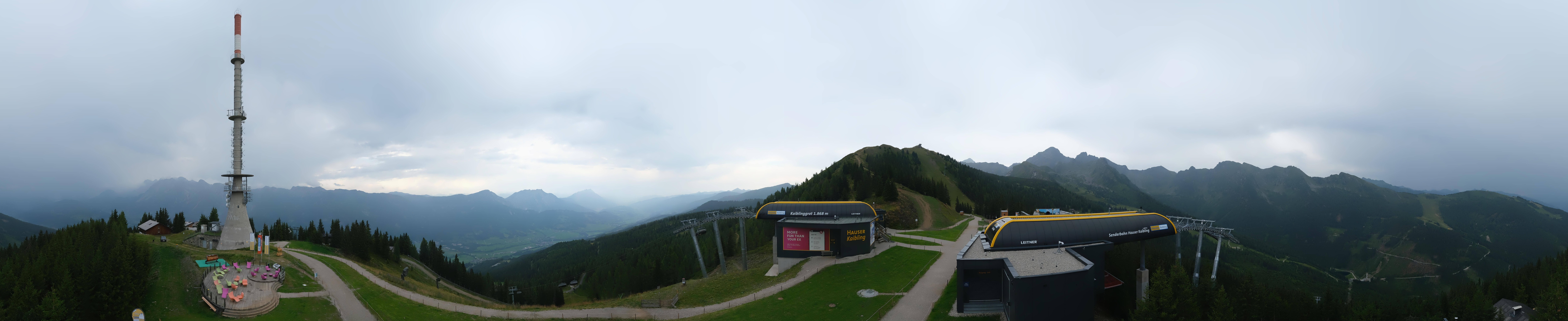 Archiv Foto Webcam Hauser Kaibling: Panorama Sendemast