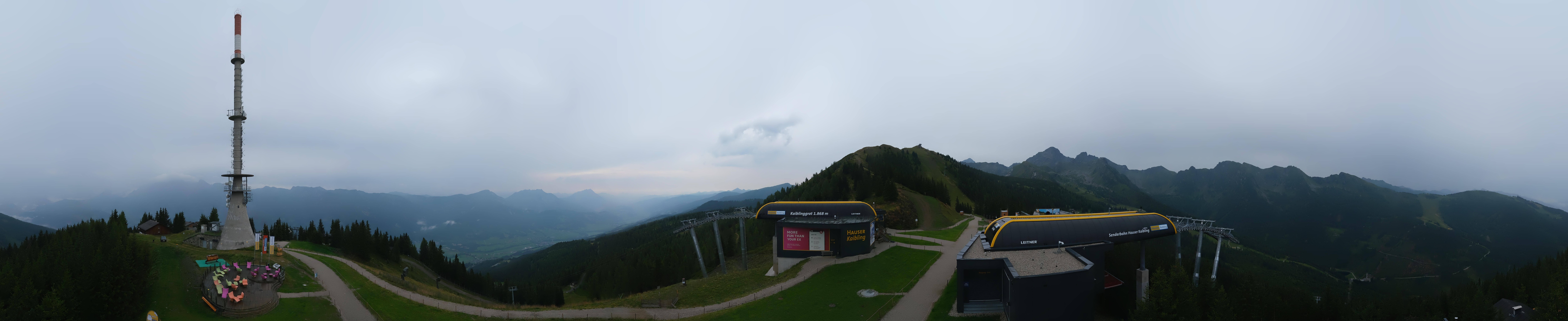 Archiv Foto Webcam Hauser Kaibling: Panorama Sendemast