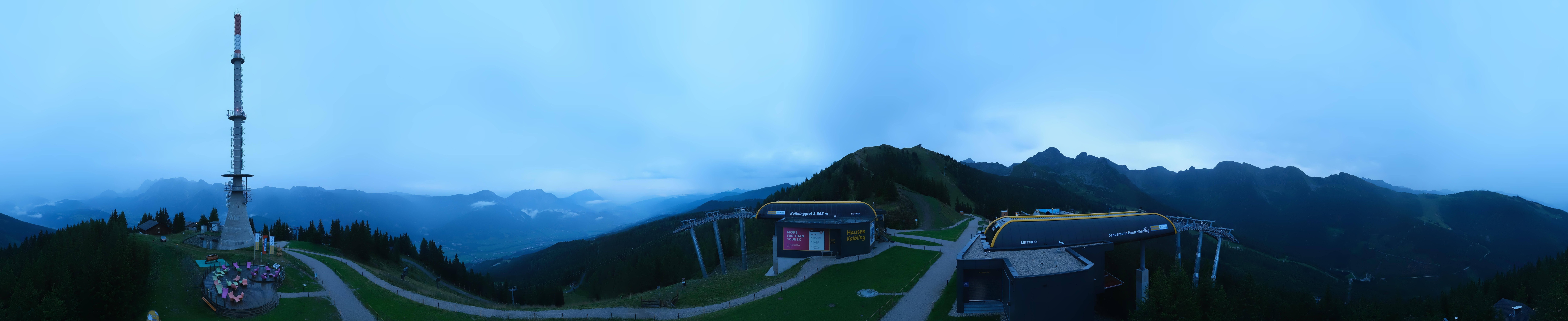 Archiv Foto Webcam Hauser Kaibling: Panorama Sendemast