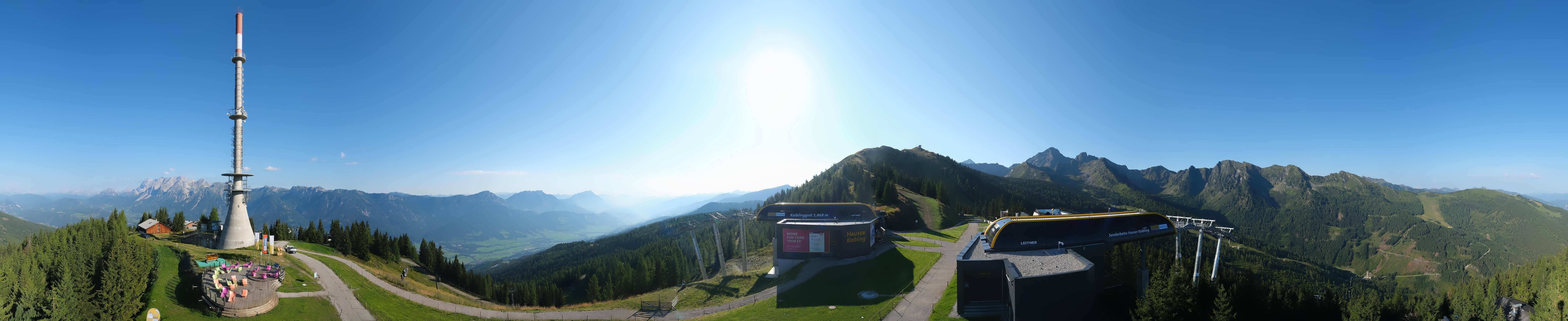 Archiv Foto Webcam Hauser Kaibling: Panorama Sendemast
