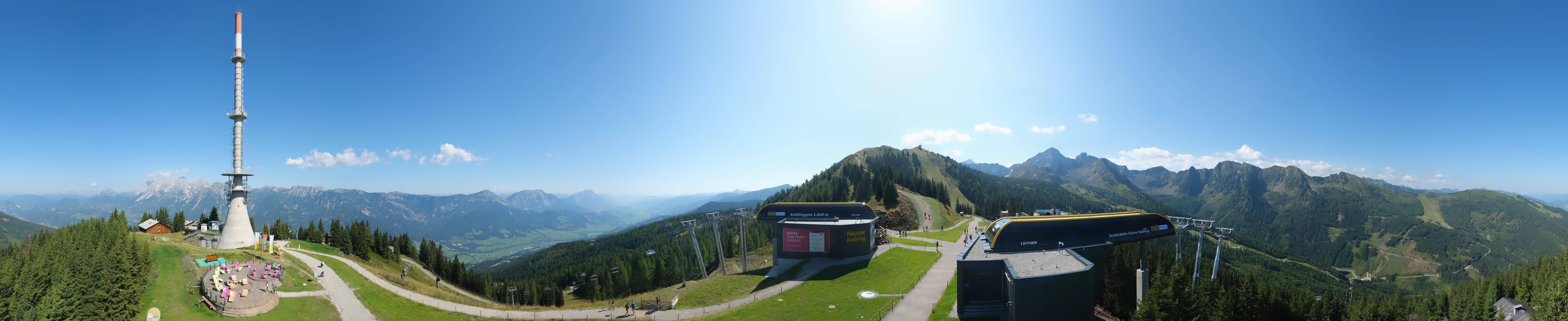 Archiv Foto Webcam Hauser Kaibling: Panorama Sendemast