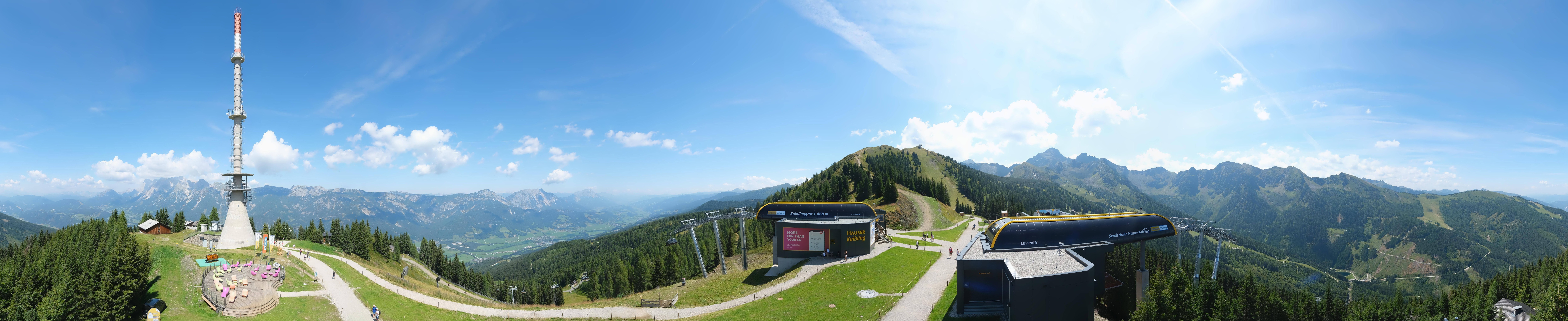 Archiv Foto Webcam Hauser Kaibling: Panorama Sendemast