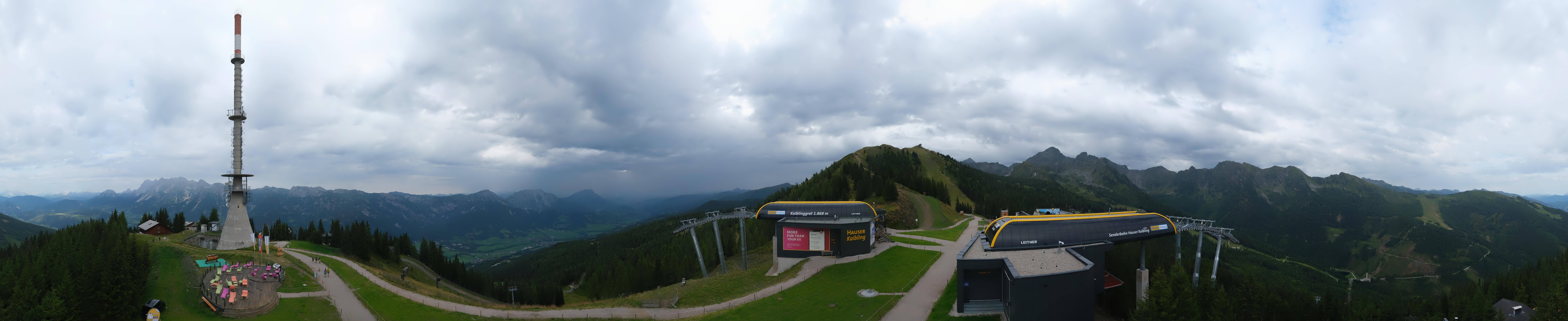 Archiv Foto Webcam Hauser Kaibling: Panorama Sendemast