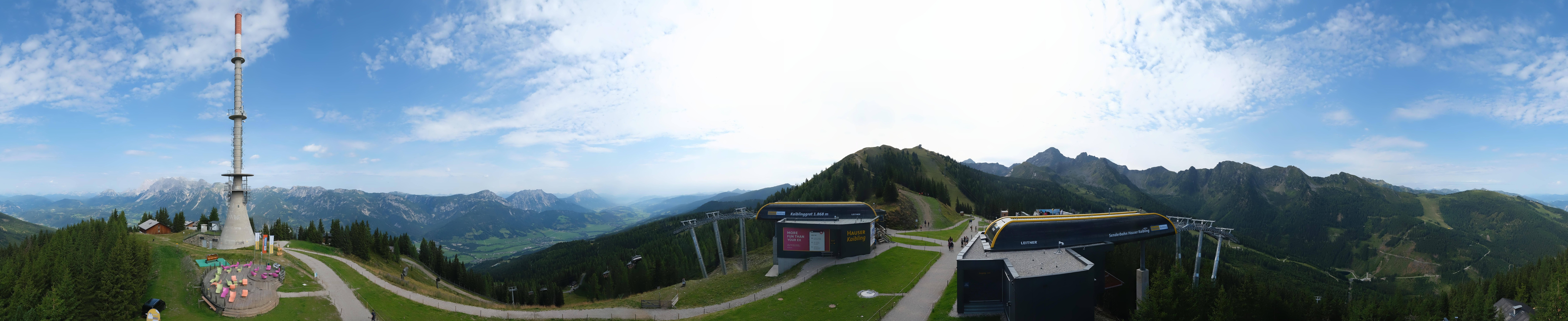 Archiv Foto Webcam Hauser Kaibling: Panorama Sendemast