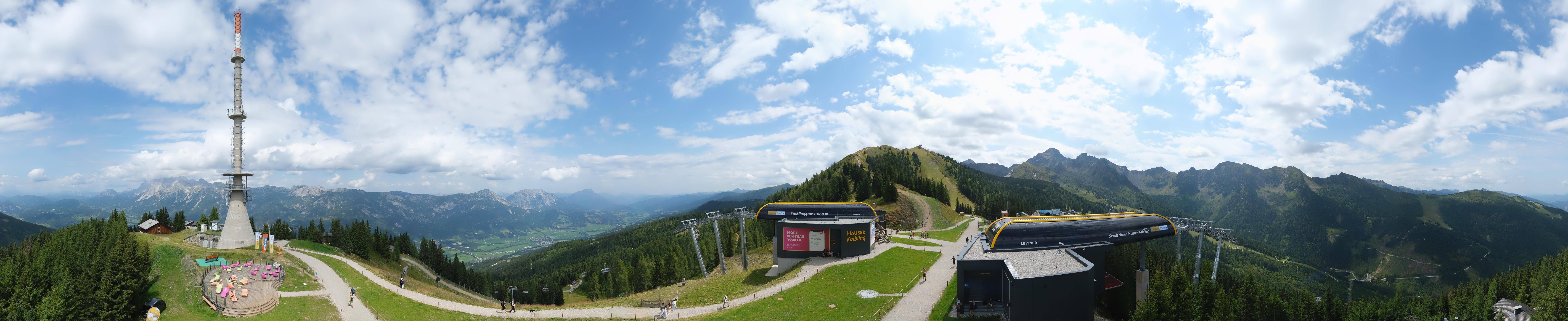 Archiv Foto Webcam Hauser Kaibling: Panorama Sendemast
