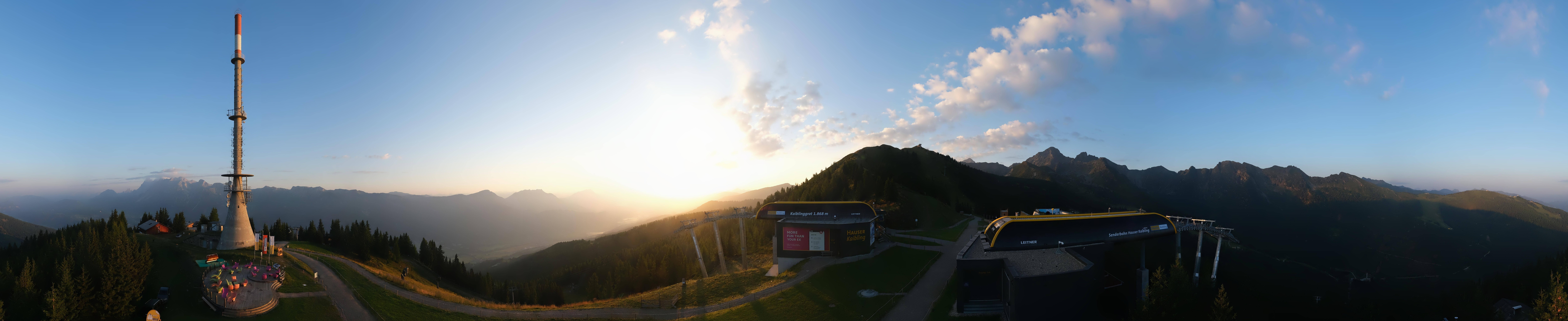 Archiv Foto Webcam Hauser Kaibling: Panorama Sendemast