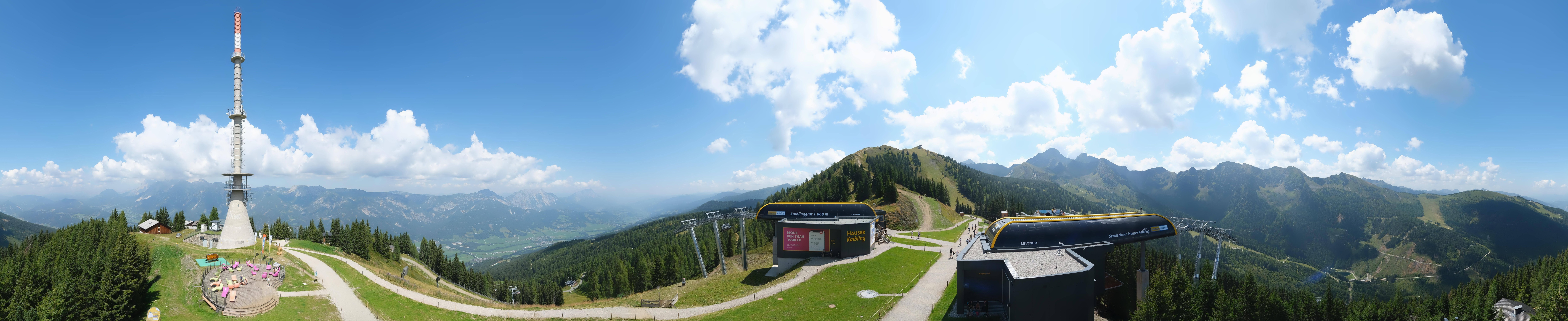 Archiv Foto Webcam Hauser Kaibling: Panorama Sendemast