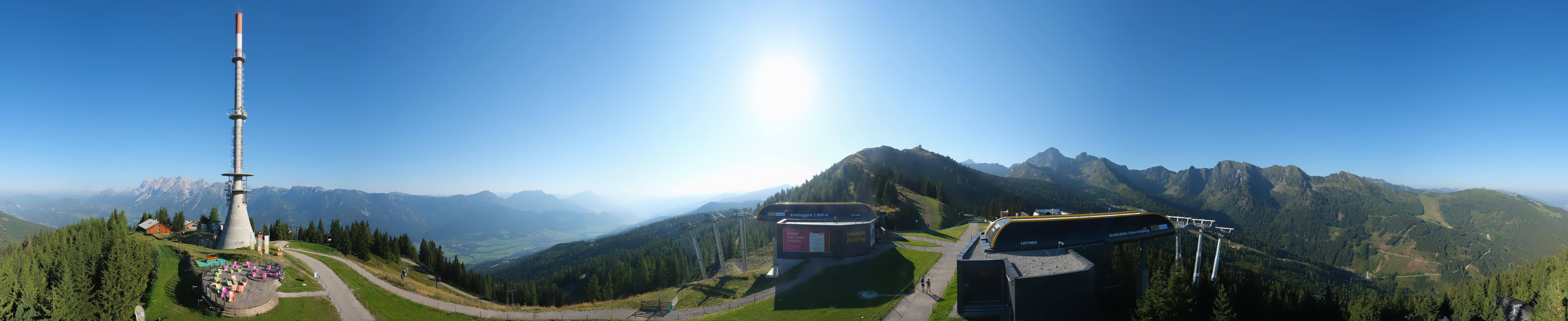 Archiv Foto Webcam Hauser Kaibling: Panorama Sendemast