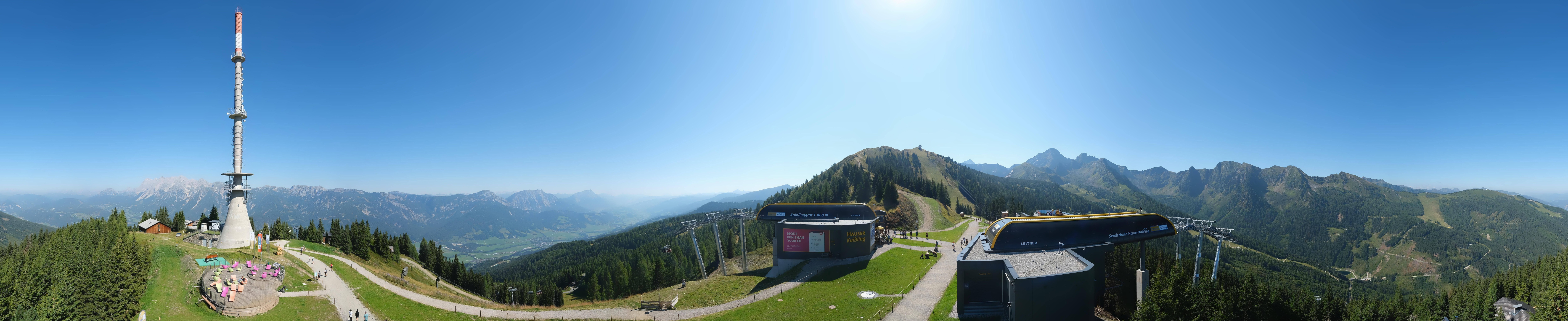 Archiv Foto Webcam Hauser Kaibling: Panorama Sendemast