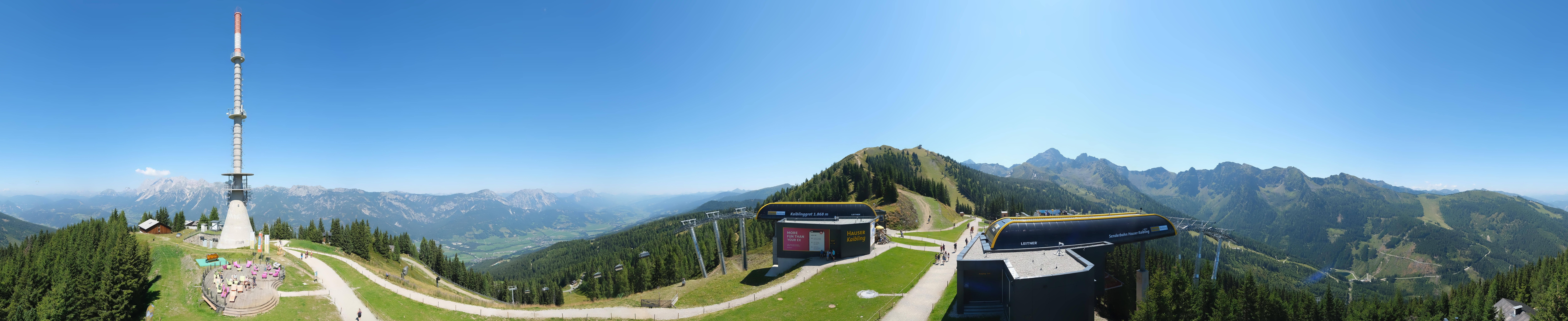 Archiv Foto Webcam Hauser Kaibling: Panorama Sendemast