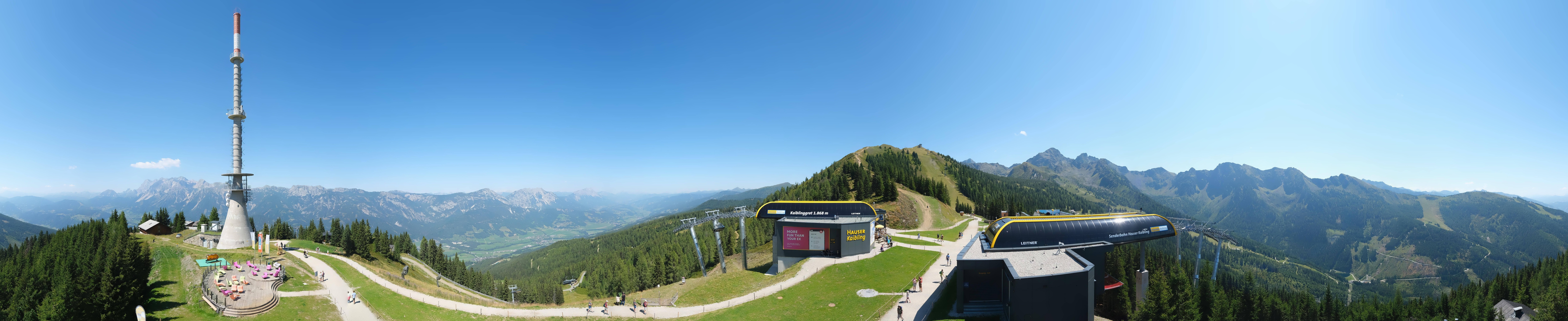 Archiv Foto Webcam Hauser Kaibling: Panorama Sendemast