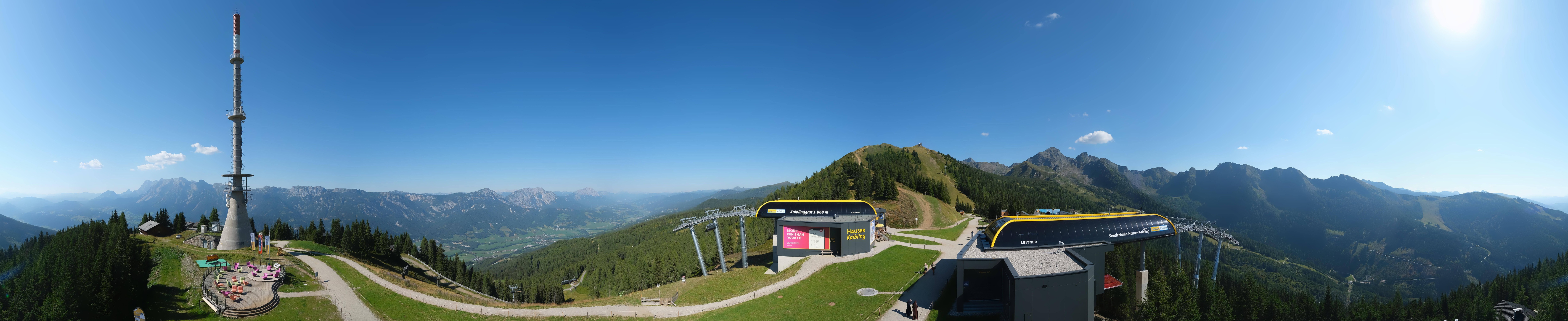 Archiv Foto Webcam Hauser Kaibling: Panorama Sendemast