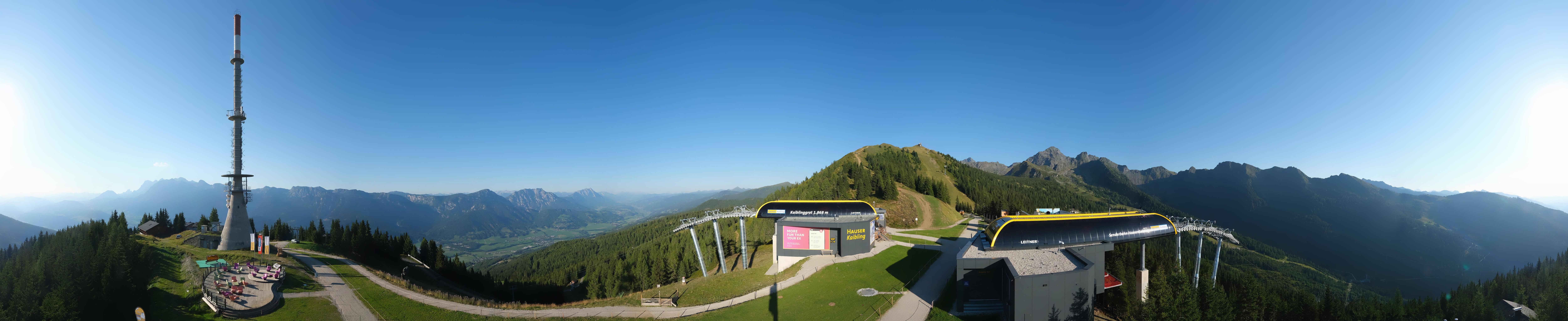 Archiv Foto Webcam Hauser Kaibling: Panorama Sendemast