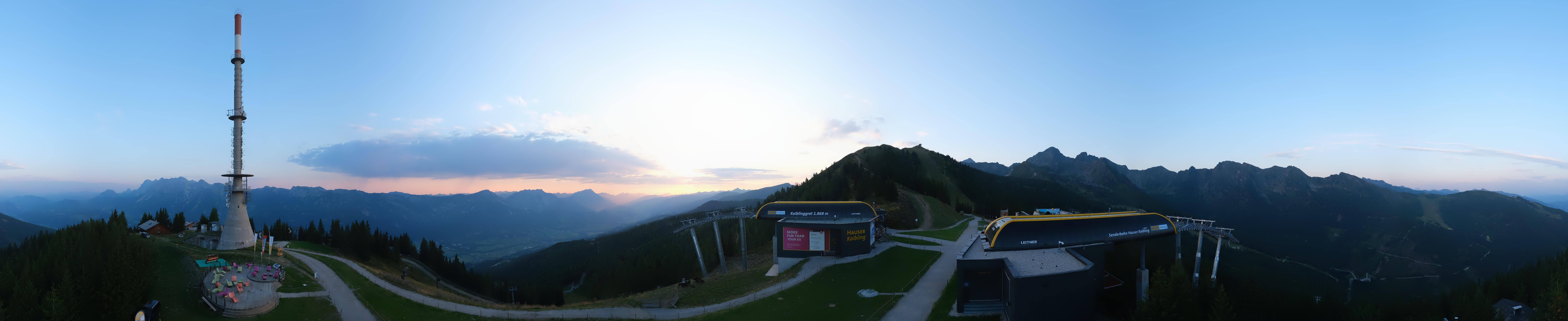 Archiv Foto Webcam Hauser Kaibling: Panorama Sendemast