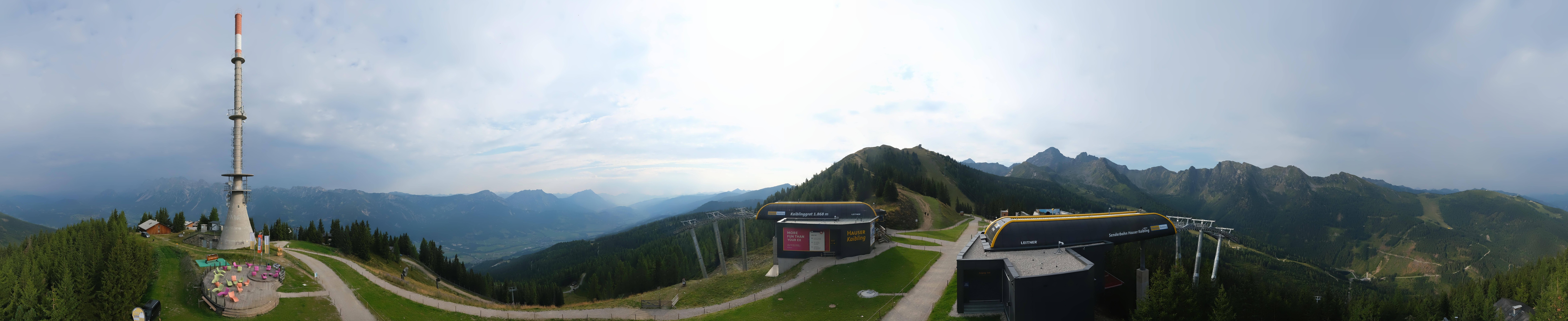 Archiv Foto Webcam Hauser Kaibling: Panorama Sendemast