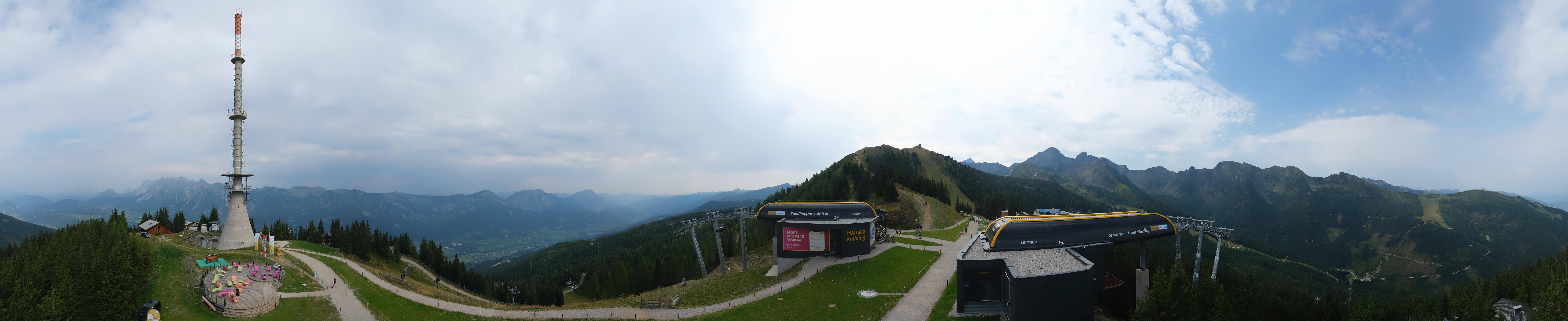 Archiv Foto Webcam Hauser Kaibling: Panorama Sendemast