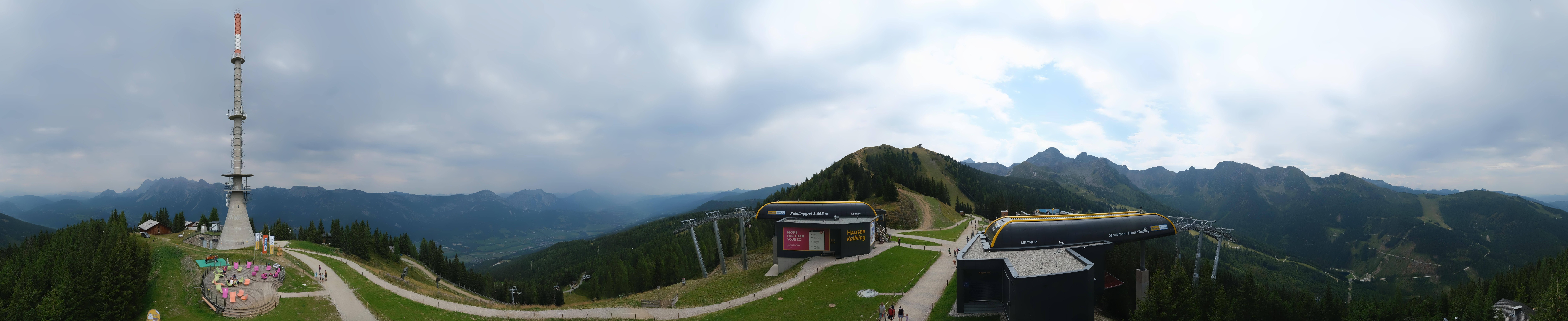 Archiv Foto Webcam Hauser Kaibling: Panorama Sendemast