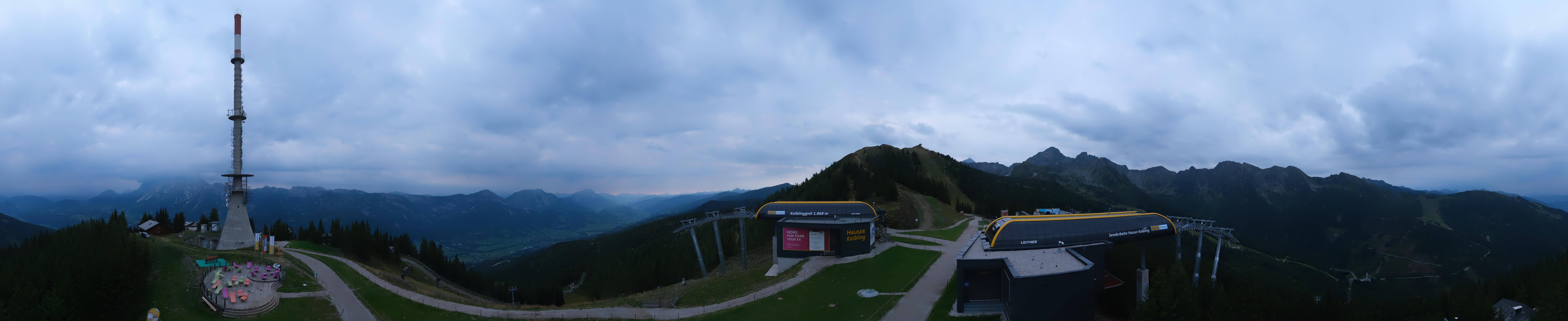 Archiv Foto Webcam Hauser Kaibling: Panorama Sendemast