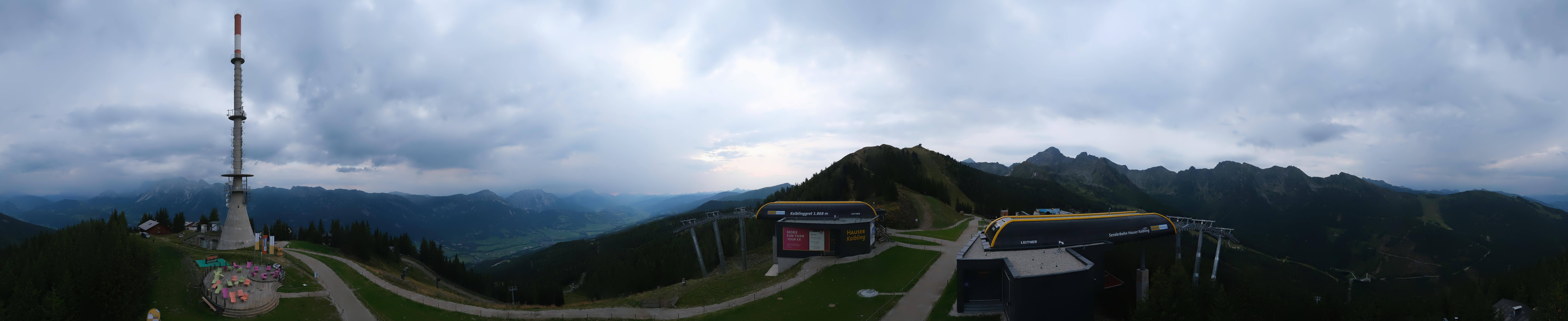 Archiv Foto Webcam Hauser Kaibling: Panorama Sendemast