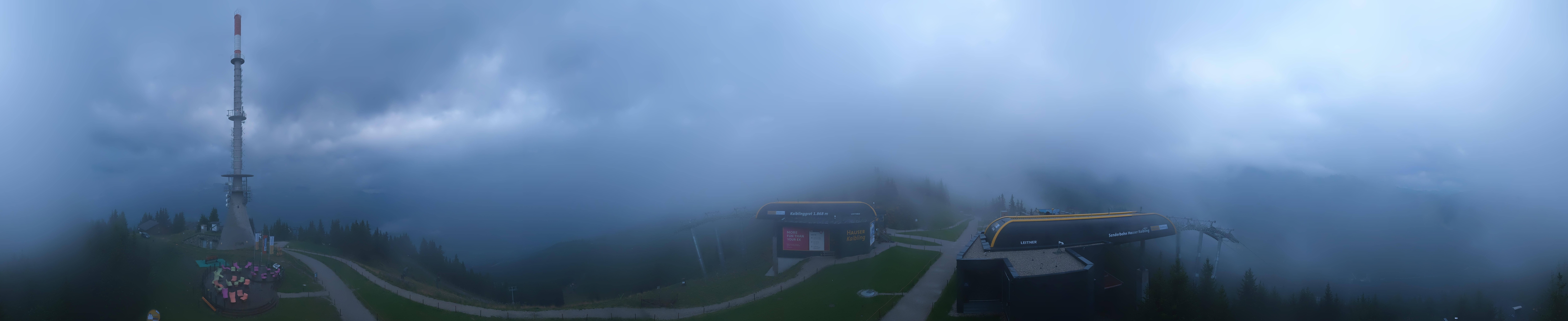 Archiv Foto Webcam Hauser Kaibling: Panorama Sendemast