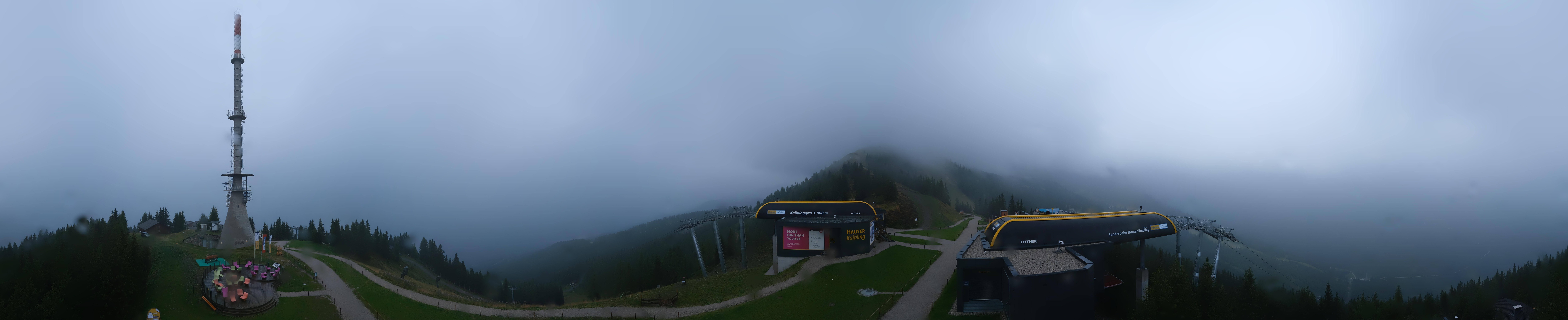 Archiv Foto Webcam Hauser Kaibling: Panorama Sendemast