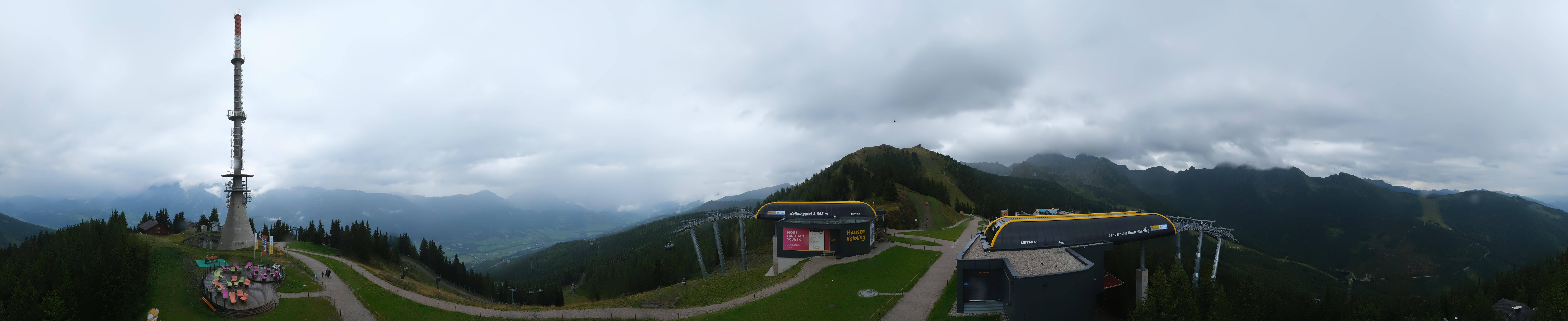 Archiv Foto Webcam Hauser Kaibling: Panorama Sendemast