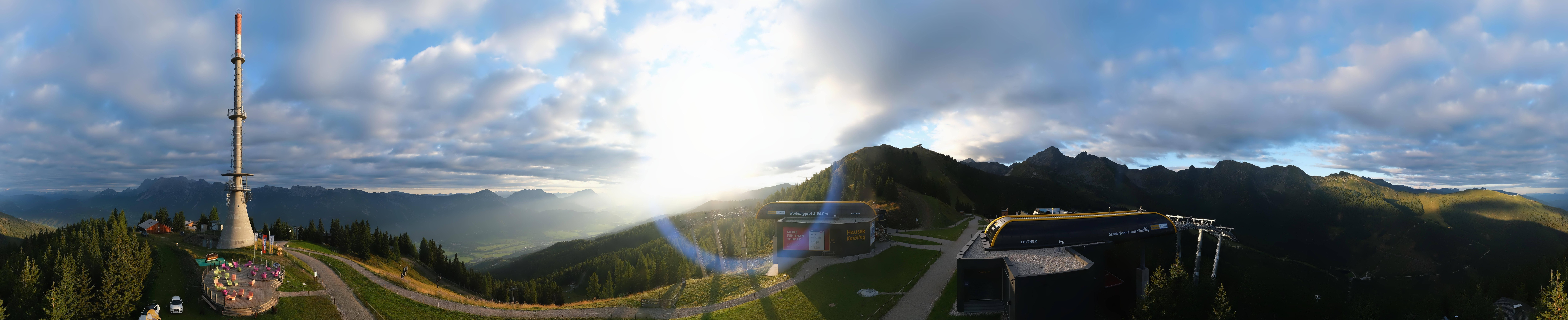 Archiv Foto Webcam Hauser Kaibling: Panorama Sendemast