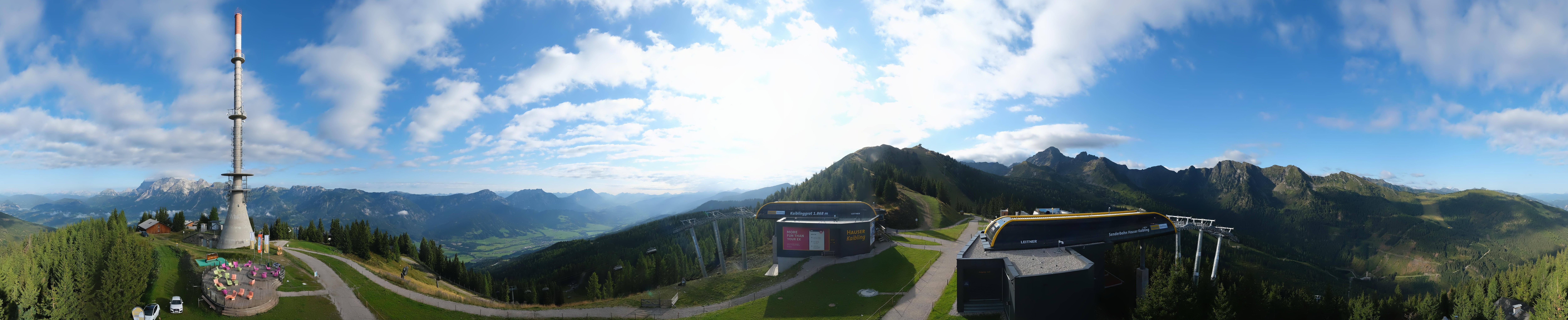Archiv Foto Webcam Hauser Kaibling: Panorama Sendemast