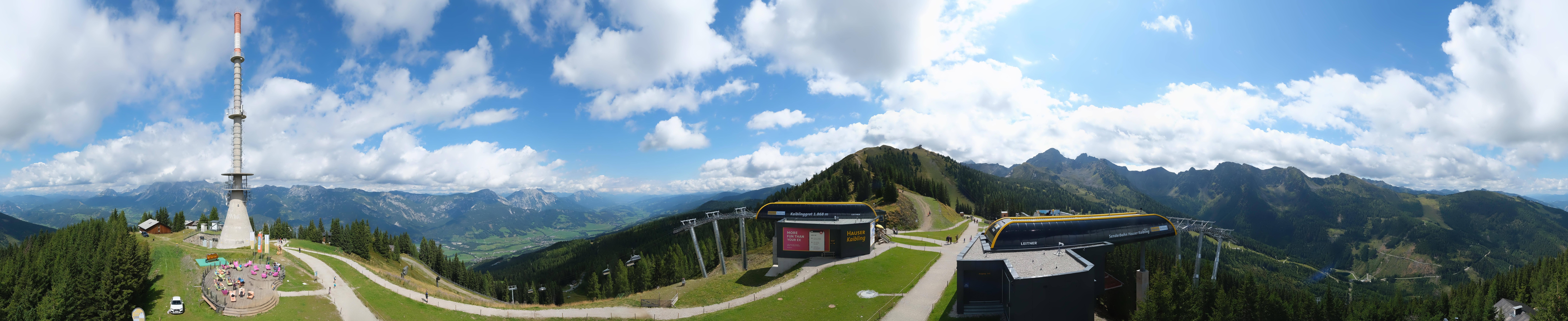 Archiv Foto Webcam Hauser Kaibling: Panorama Sendemast