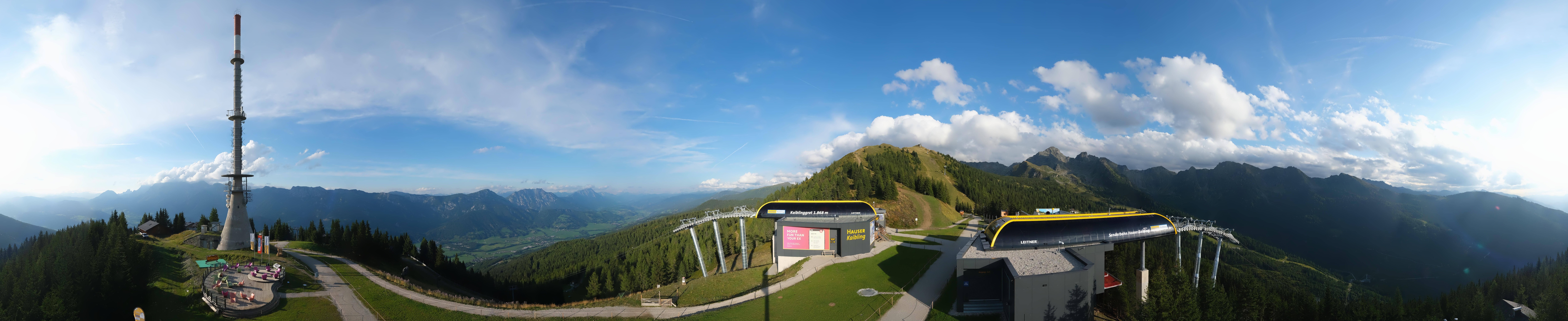 Archiv Foto Webcam Hauser Kaibling: Panorama Sendemast