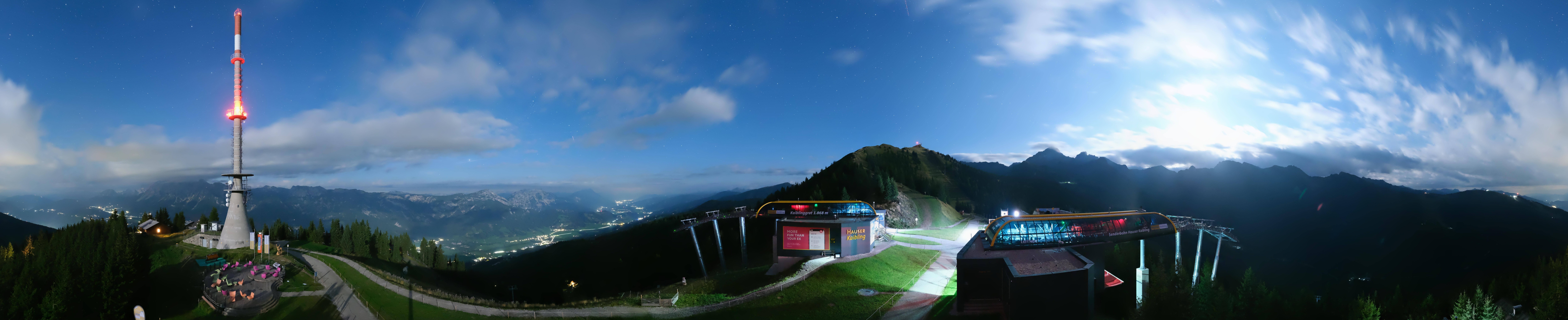 Archiv Foto Webcam Hauser Kaibling: Panorama Sendemast