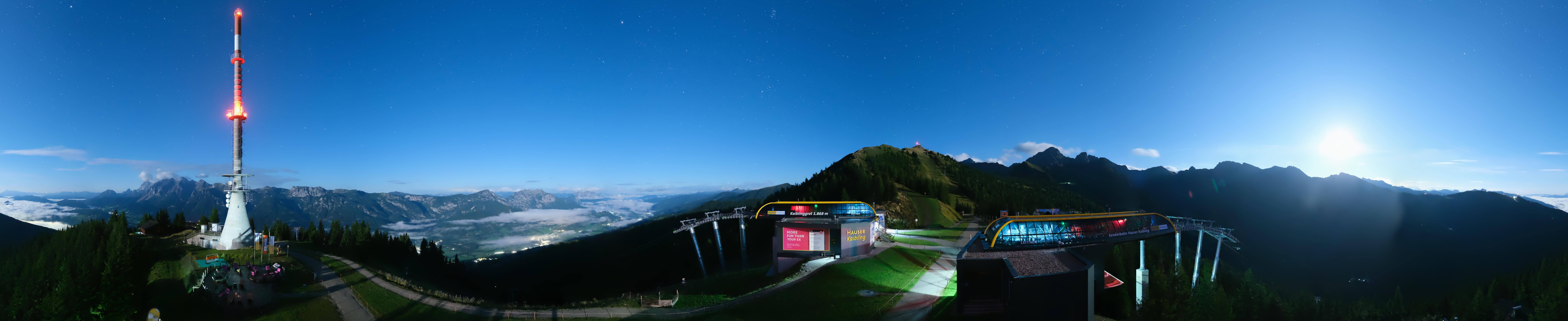 Archiv Foto Webcam Hauser Kaibling: Panorama Sendemast