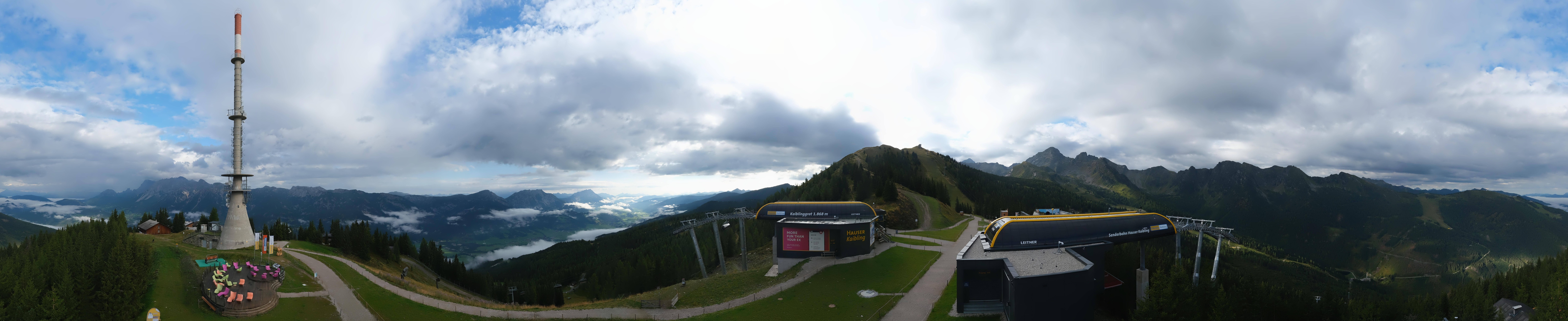 Archiv Foto Webcam Hauser Kaibling: Panorama Sendemast