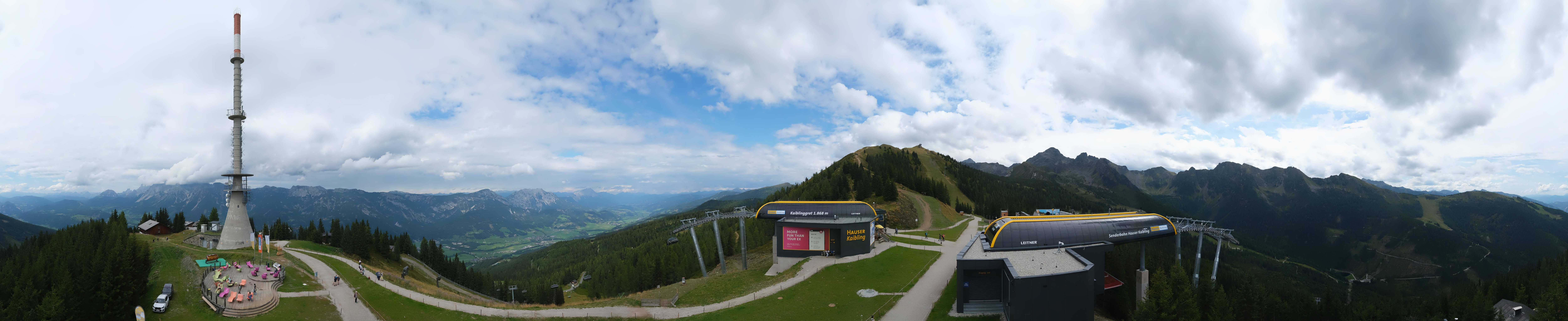 Archiv Foto Webcam Hauser Kaibling: Panorama Sendemast