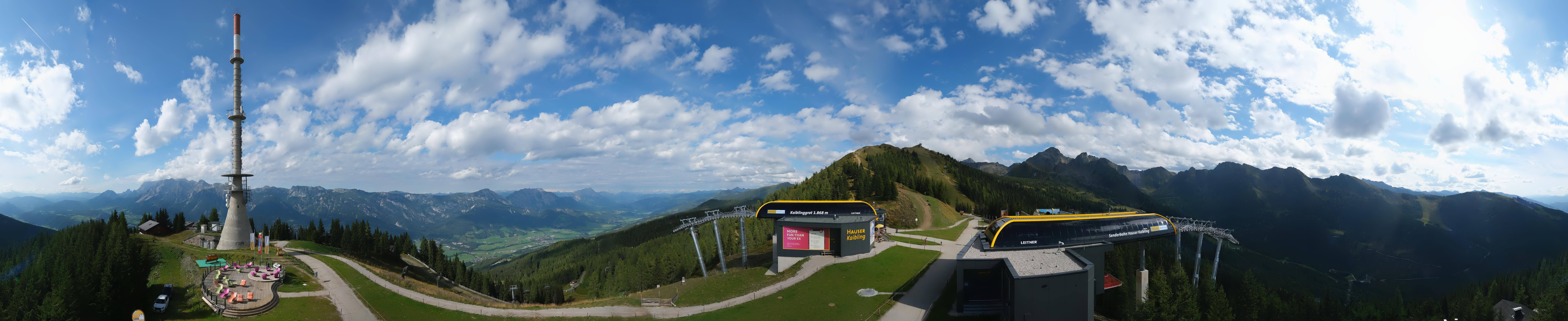 Archiv Foto Webcam Hauser Kaibling: Panorama Sendemast