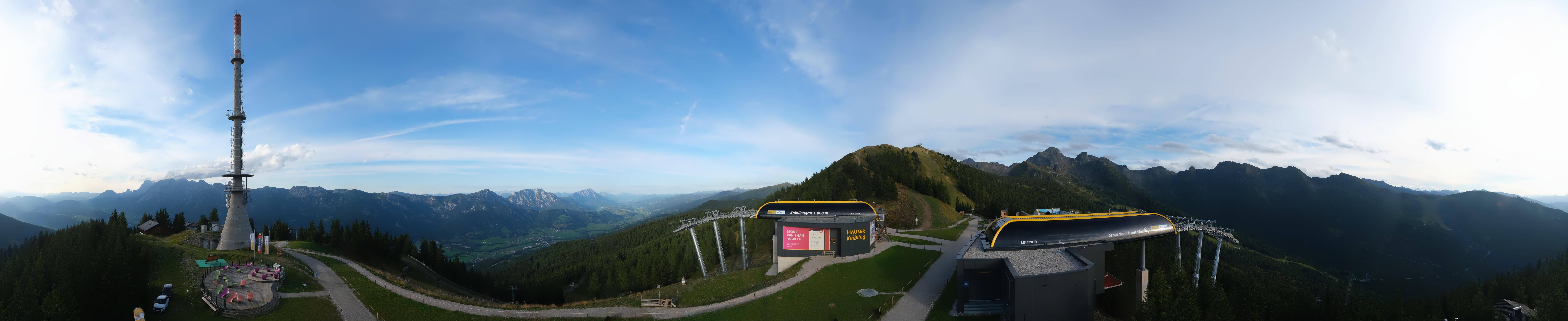 Archiv Foto Webcam Hauser Kaibling: Panorama Sendemast