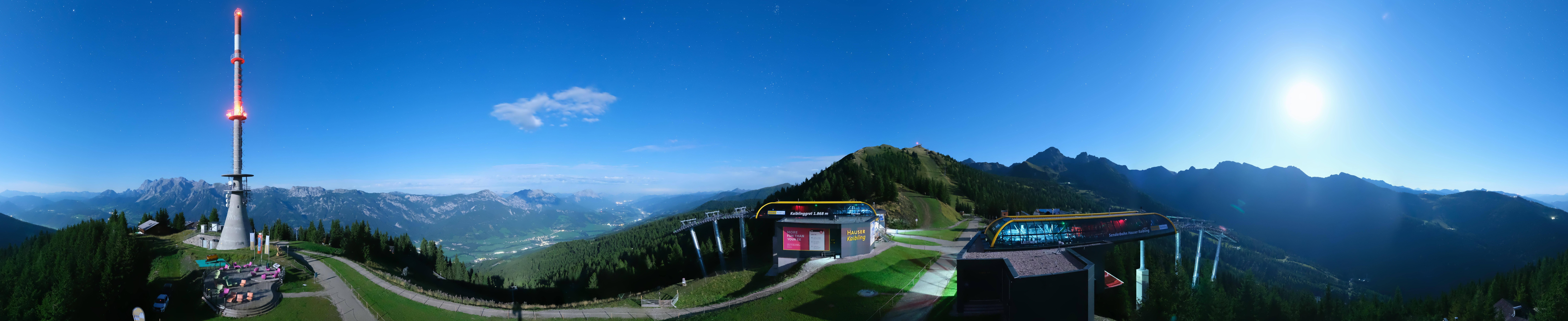 Archiv Foto Webcam Hauser Kaibling: Panorama Sendemast