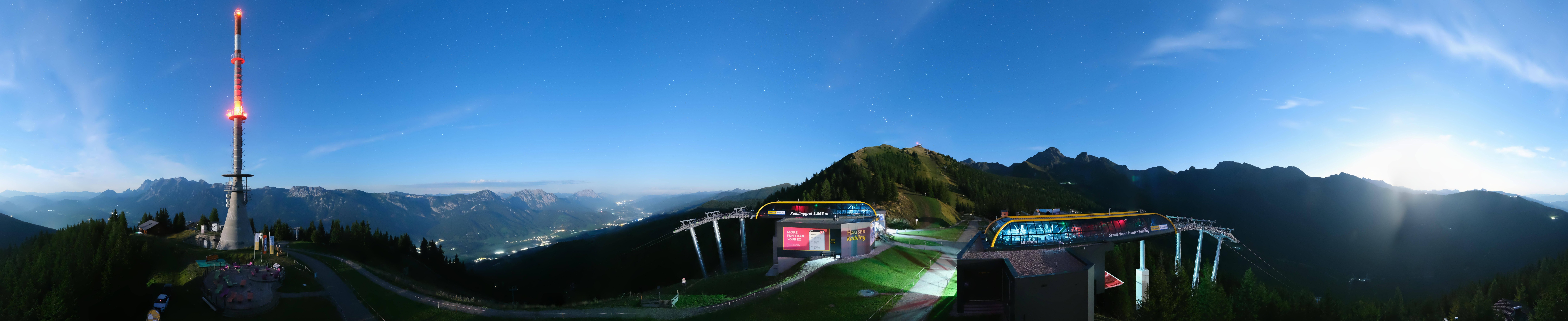 Archiv Foto Webcam Hauser Kaibling: Panorama Sendemast