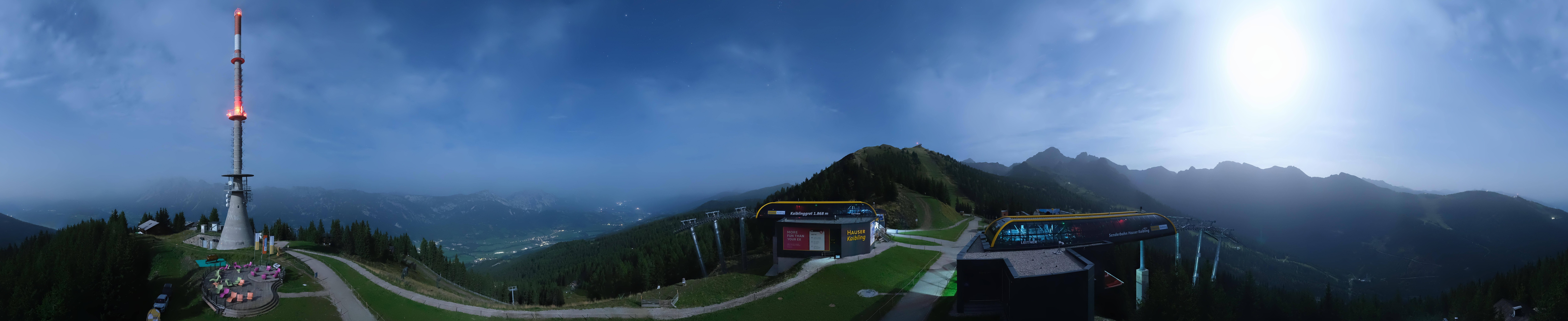 Archiv Foto Webcam Hauser Kaibling: Panorama Sendemast