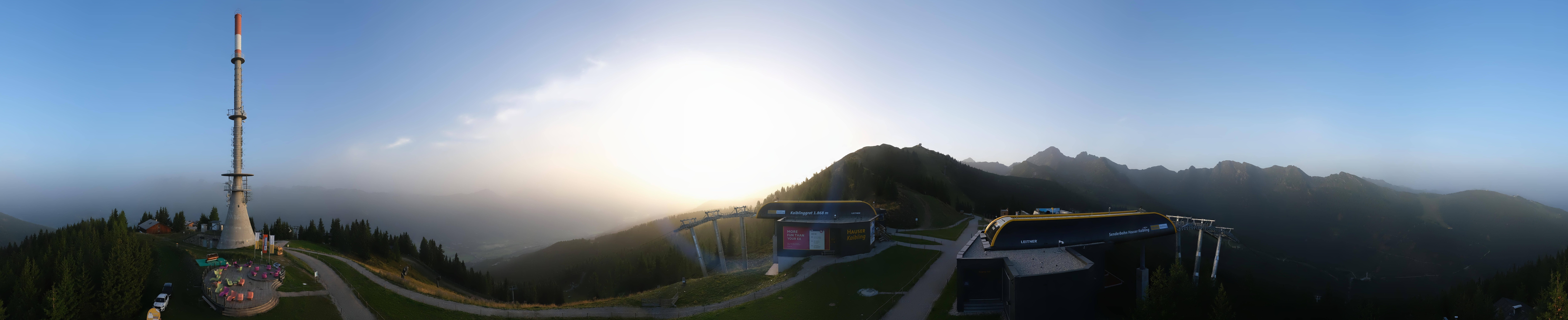 Archiv Foto Webcam Hauser Kaibling: Panorama Sendemast