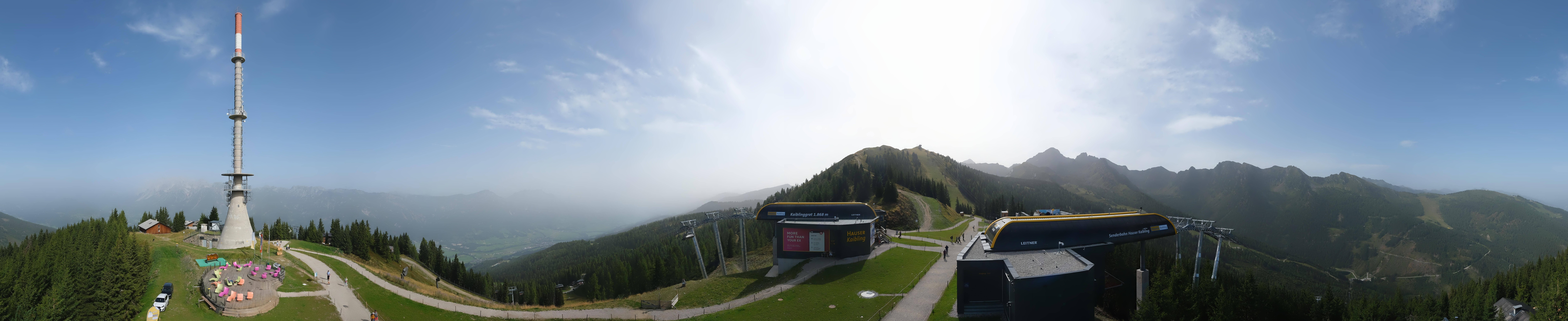 Archiv Foto Webcam Hauser Kaibling: Panorama Sendemast