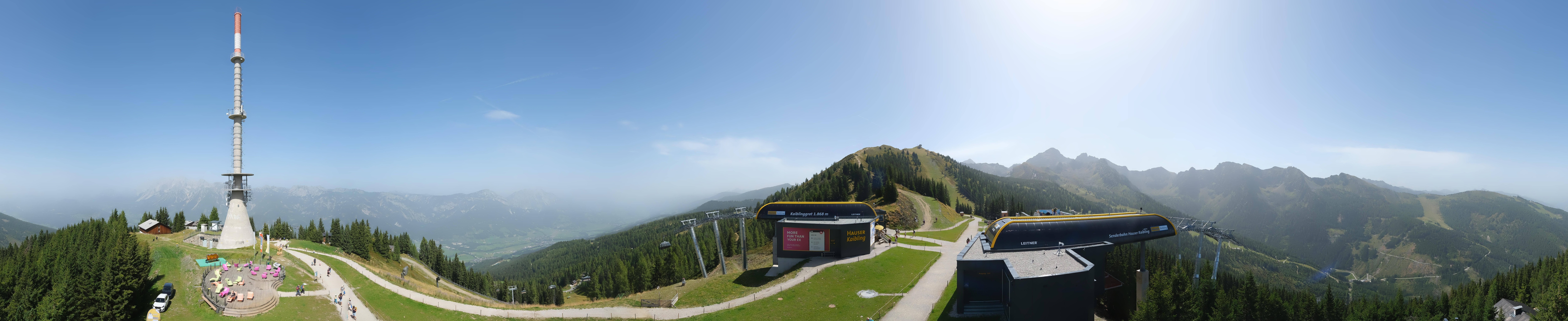 Archiv Foto Webcam Hauser Kaibling: Panorama Sendemast