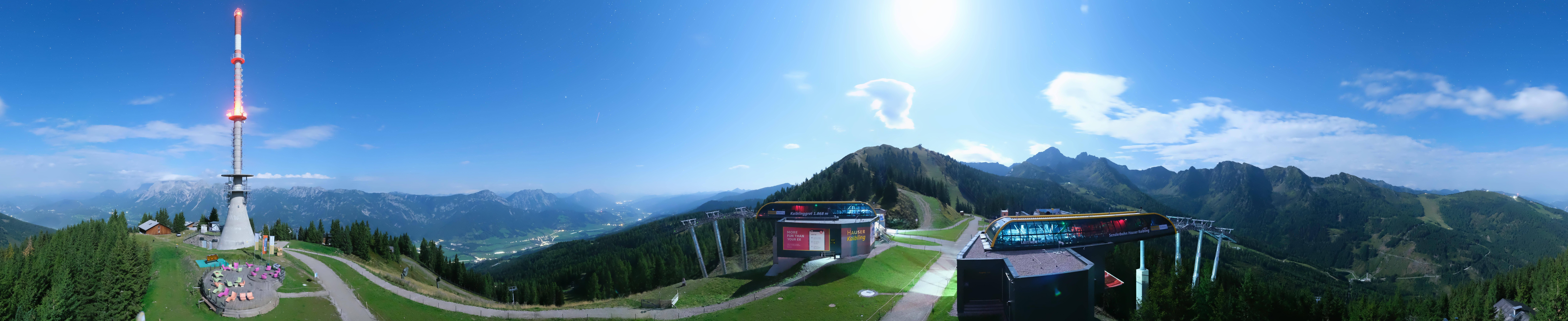 Archiv Foto Webcam Hauser Kaibling: Panorama Sendemast