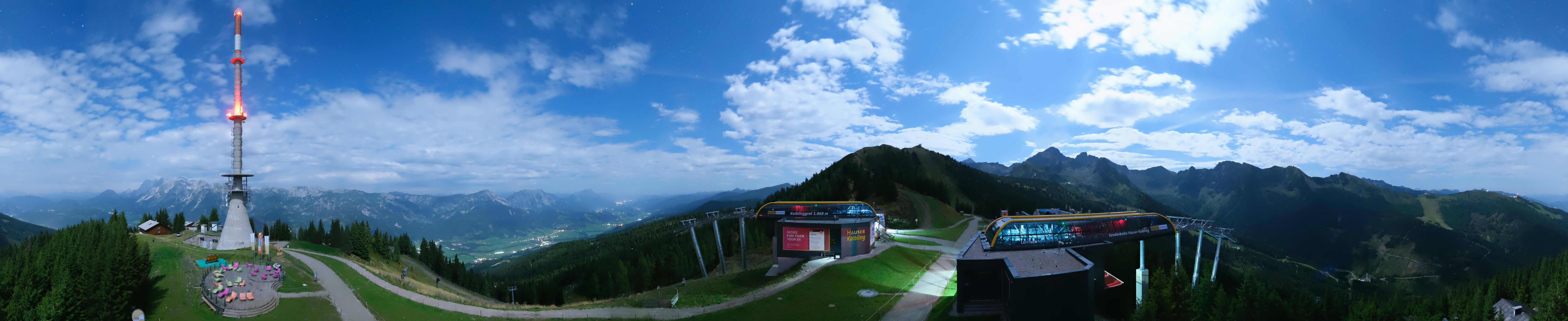 Archiv Foto Webcam Hauser Kaibling: Panorama Sendemast