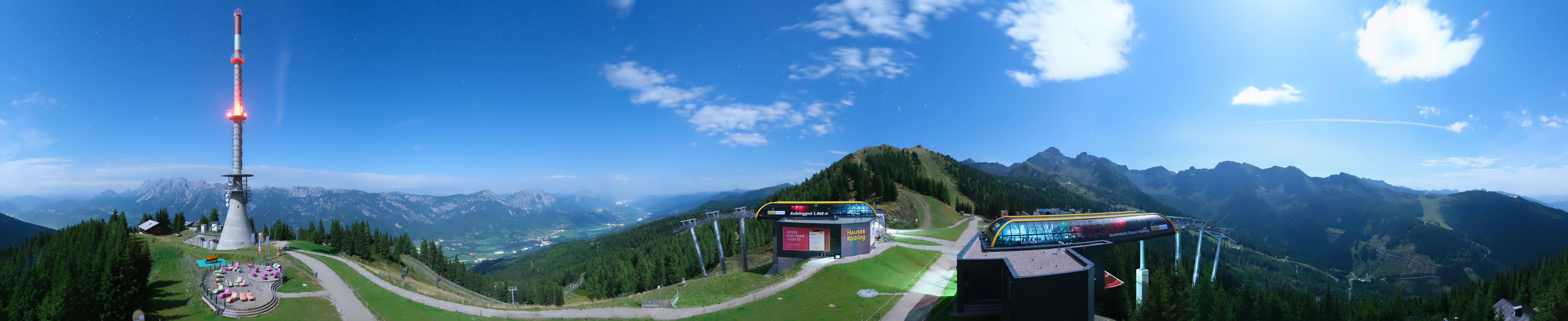 Archiv Foto Webcam Hauser Kaibling: Panorama Sendemast
