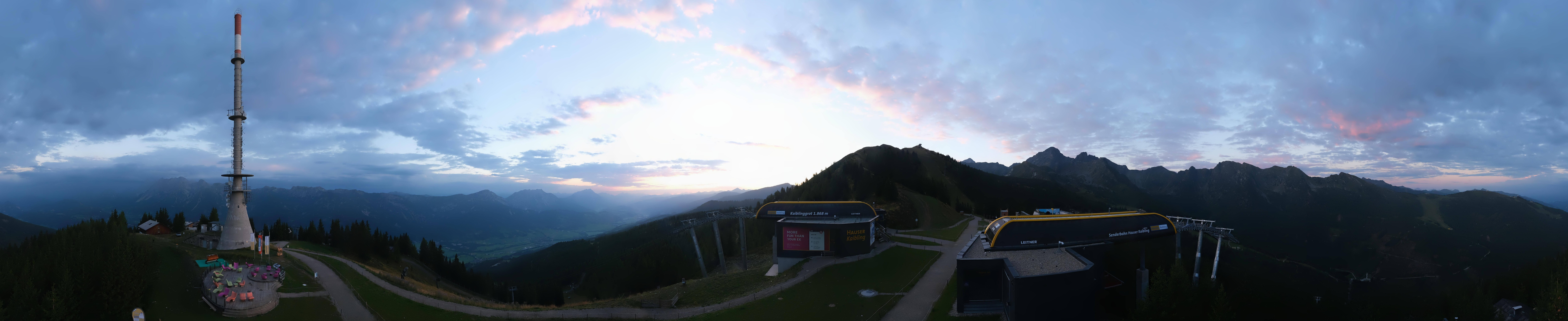 Archiv Foto Webcam Hauser Kaibling: Panorama Sendemast