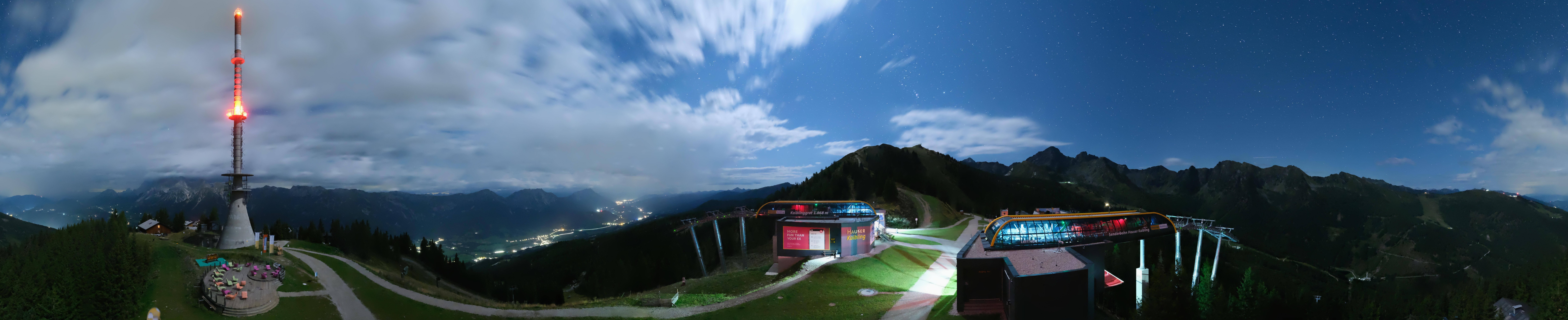 Archiv Foto Webcam Hauser Kaibling: Panorama Sendemast